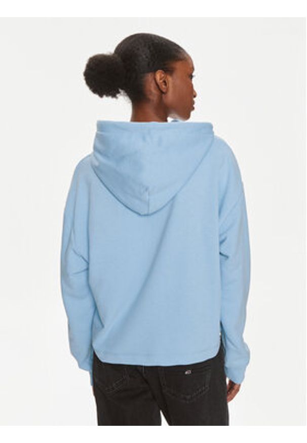 Tommy Jeans Bluza Essential Logo DW0DW17797 Błękitny Relaxed Fit. Kolor: niebieski. Materiał: bawełna