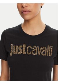 Just Cavalli Sukienka codzienna 78PAOE15 Czarny Regular Fit. Okazja: na co dzień. Kolor: czarny. Materiał: bawełna. Typ sukienki: proste. Styl: casual #4