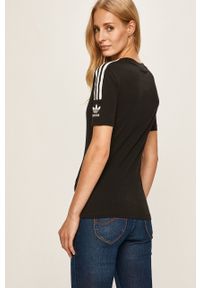 adidas Originals - T-shirt FM2592. Kolor: czarny. Materiał: dzianina #3