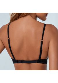 Intica - Biustonosz plunge z głębokim dekoltem i wsparciem Livvy. Kolor: czarny. Materiał: materiał, skóra #2