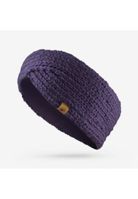 WEDZE - Opaska na głowę Quechua Wavy 500. Kolor: fioletowy. Materiał: poliester, akryl, materiał, elastan. Sezon: zima. Styl: sportowy #1