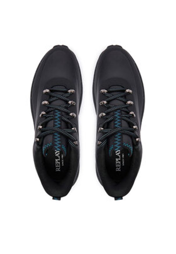 Replay - REPLAY Sneakersy GMSH4.000.C0002L Czarny. Kolor: czarny. Materiał: skóra