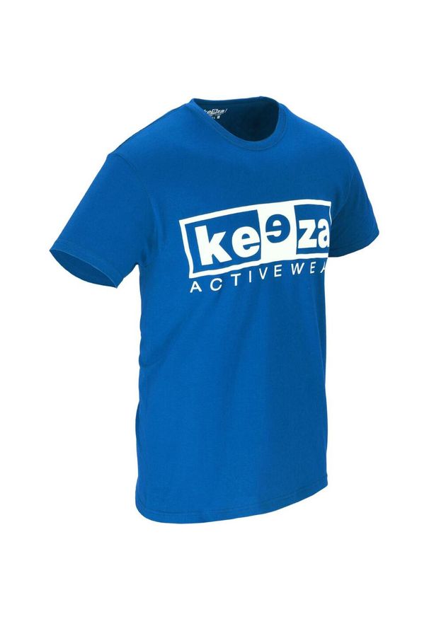 Koszulka sportowa męska KEEZA bawełniana. Kolor: niebieski. Materiał: bawełna. Sport: piłka nożna