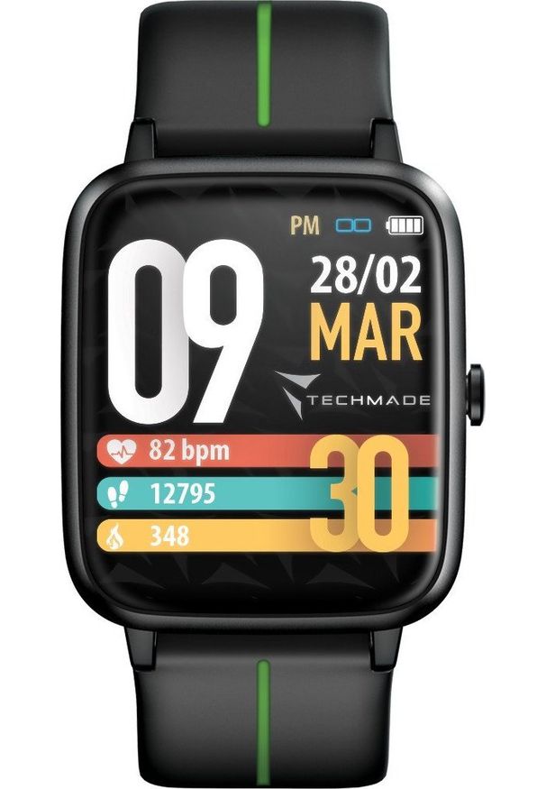 Smartwatch Techmade TM-MOVE-BKG Zielony. Rodzaj zegarka: smartwatch. Kolor: zielony