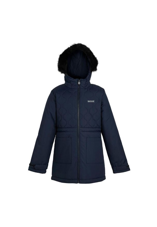 Regatta - Płaszcz dziecięcy zimowy Fabrizia II. Okazja: na co dzień. Kolor: niebieski. Materiał: puch. Sezon: zima. Styl: casual, elegancki, sportowy