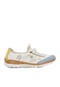 Rieker Półbuty N42K6-80 Biały. Kolor: biały. Materiał: materiał #1