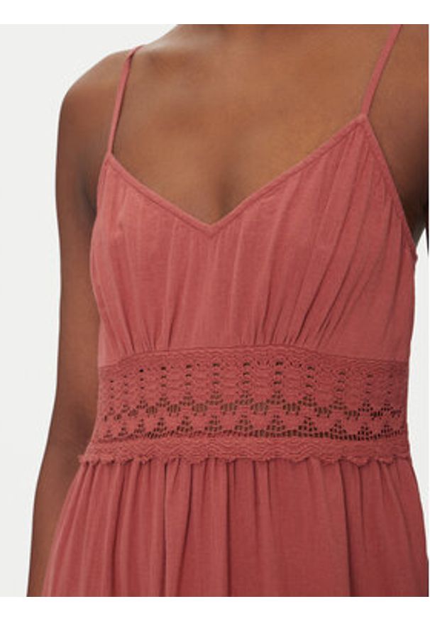 Vero Moda Sukienka letnia Quincy 10324588 Czerwony Regular Fit. Kolor: czerwony. Materiał: bawełna. Sezon: lato