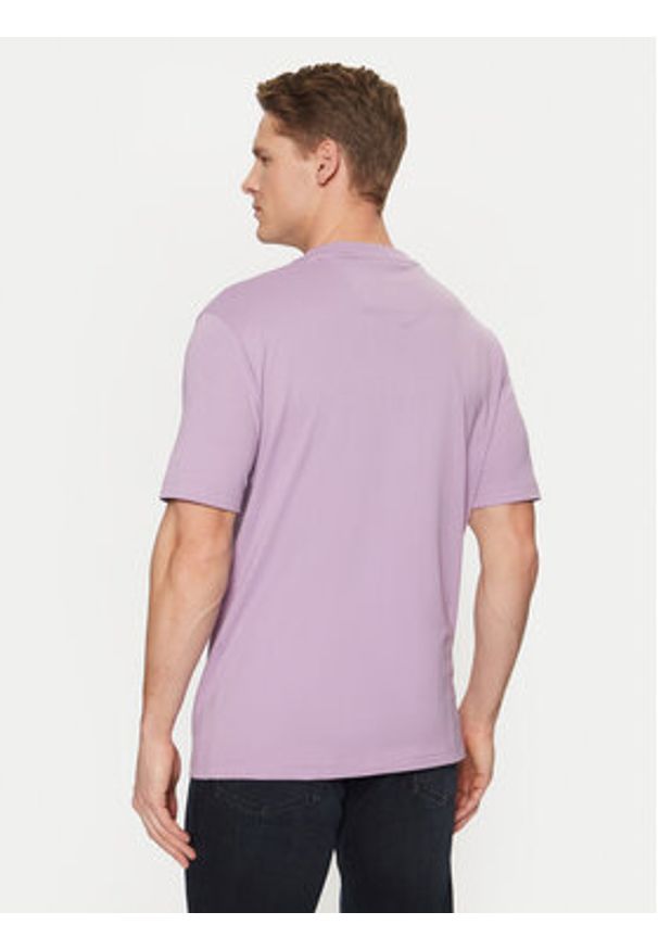 BOSS T-Shirt 50531271 Fioletowy Regular Fit. Kolor: fioletowy. Materiał: bawełna