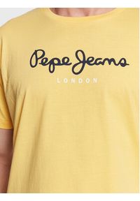 Pepe Jeans T-Shirt Eggo PM508208 Żółty Regular Fit. Kolor: żółty. Materiał: bawełna #5