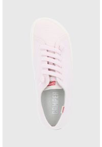 Camper tenisówki Peu rambla damskie kolor różowy. Nosek buta: okrągły. Kolor: różowy. Materiał: guma