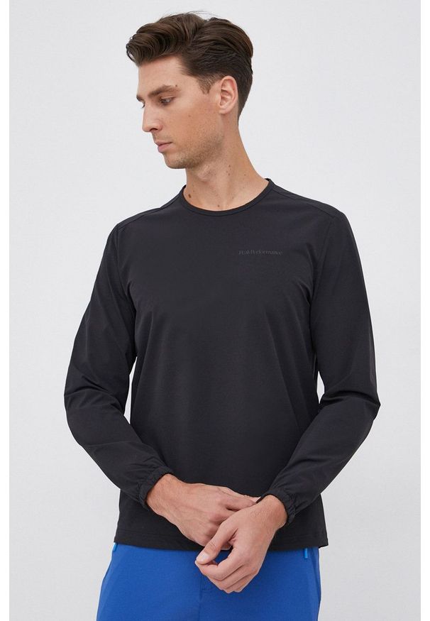 Peak Performance - Bluza. Okazja: na co dzień. Kolor: czarny. Materiał: tkanina, materiał. Wzór: gładki. Styl: casual