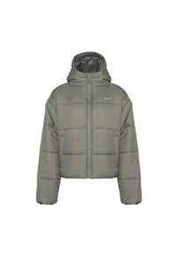 Kurtka damska Nike Sportswear Classic Puffer Therma-Fit. Kolor: zielony. Sport: turystyka piesza