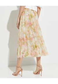 NEEDLE & THREAD - Spódnica Harlequin Rose Rufle. Kolor: beżowy. Wzór: aplikacja, kwiaty #5