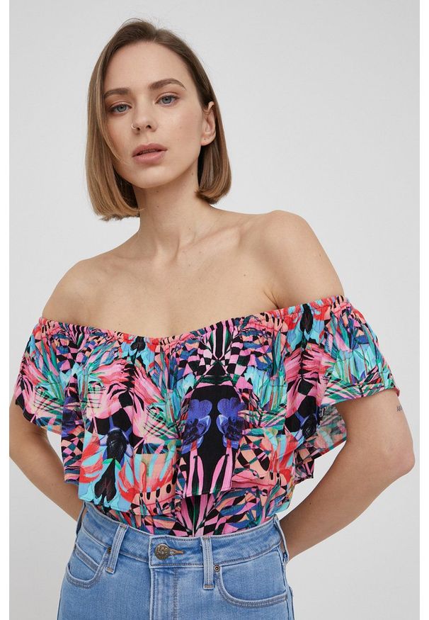 Desigual bluzka damska wzorzysta. Materiał: tkanina