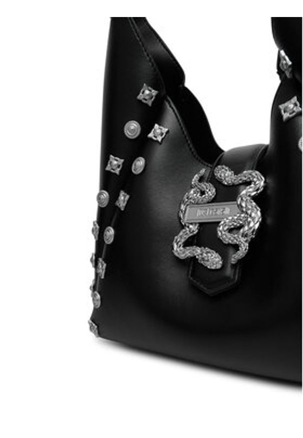 Just Cavalli Torebka 80RA4BA6 Czarny. Kolor: czarny. Materiał: skórzane
