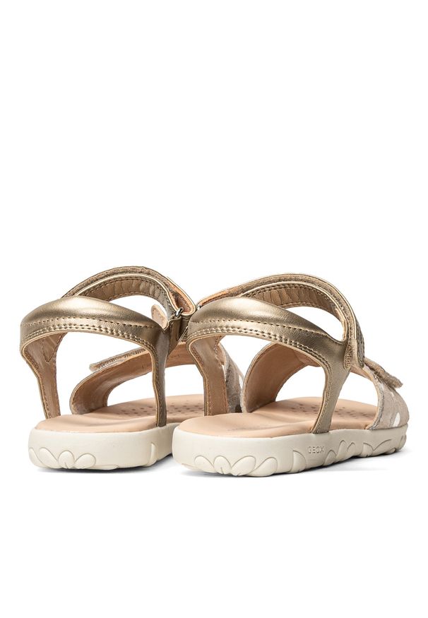 Geox - Sandały dziecięce złote GEOX Sandal Haiti Girl. Kolor: złoty. Materiał: materiał