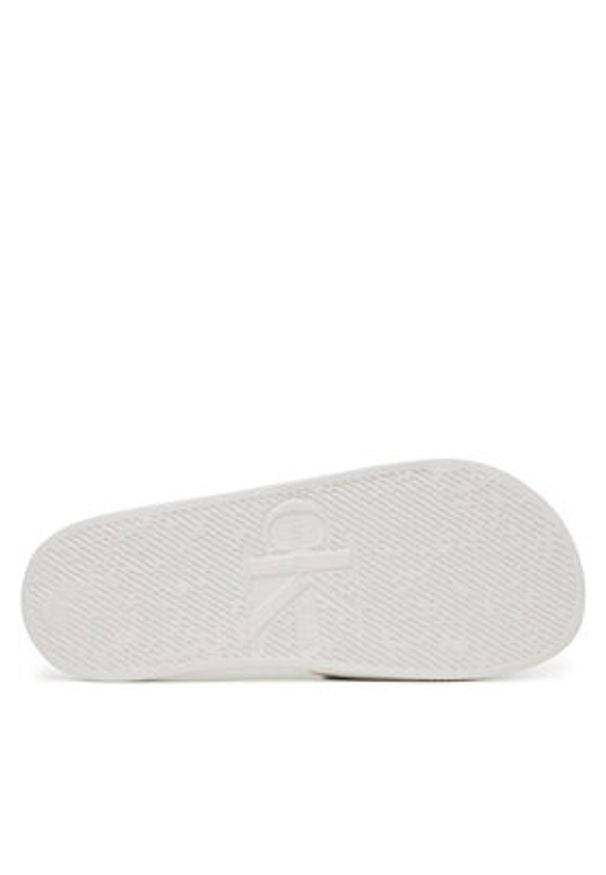 Calvin Klein Jeans Japonki Slide Monogram Wn Logo Ck YW0YW01967 Biały. Kolor: biały. Materiał: materiał