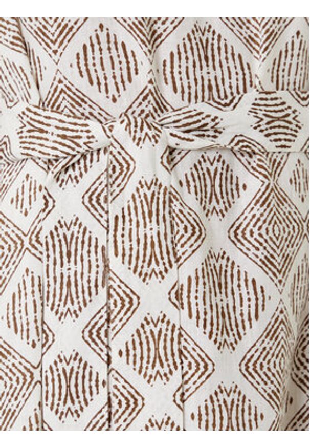 United Colors of Benetton - United Colors Of Benetton Sukienka letnia 4KPRDV0BB Beżowy Relaxed Fit. Kolor: beżowy. Materiał: len. Sezon: lato