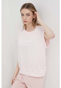 Pepe Jeans t-shirt bawełniany GALA kolor różowy. Kolor: różowy. Materiał: bawełna. Długość rękawa: krótki rękaw. Długość: krótkie. Wzór: nadruk