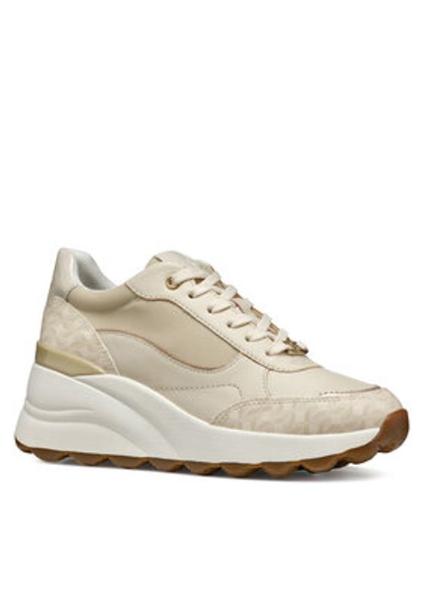 Geox Sneakersy D45WAA 08504 C1122 Écru. Materiał: materiał