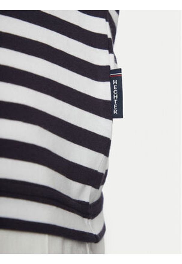 Hechter Paris T-Shirt 75015 151923 Granatowy Regular Fit. Kolor: niebieski. Materiał: bawełna