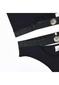 Intica - Komplet bielizny z wycięciami i ozdobnymi zapięciami Gustine. Kolor: czarny. Materiał: tkanina #4