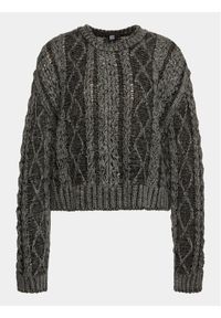 BDG Urban Outfitters Sweter Cropped Acid Cable 77097343 Szary Cropp Fit. Kolor: szary. Materiał: syntetyk #1