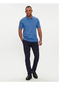 Calvin Klein Polo Smooth K10K111657 Niebieski Slim Fit. Typ kołnierza: polo. Kolor: niebieski. Materiał: bawełna