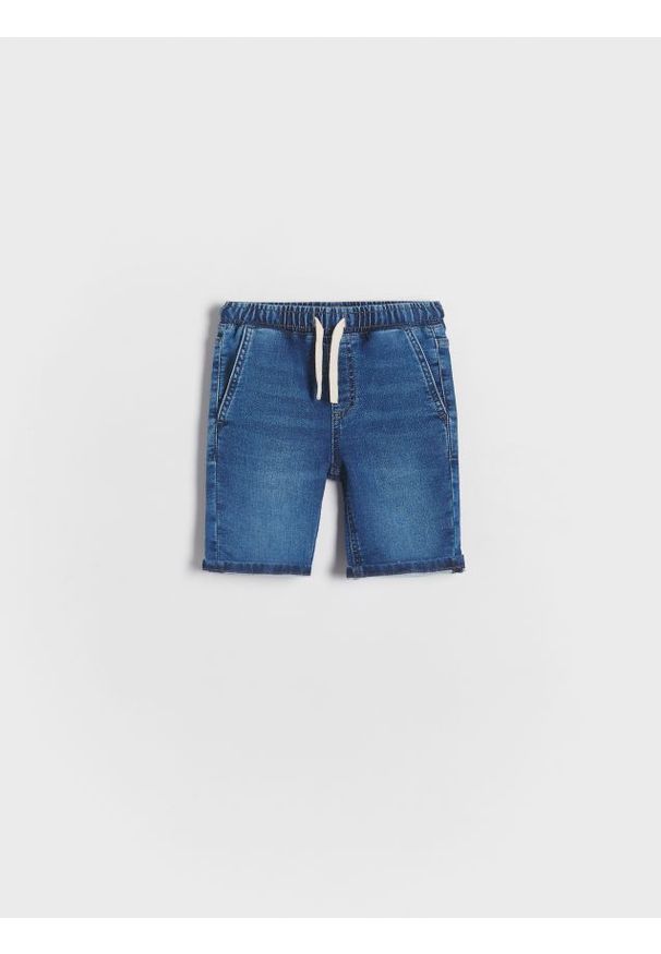 Reserved - Jeansowe szorty jogger - niebieski. Kolor: niebieski. Materiał: jeans