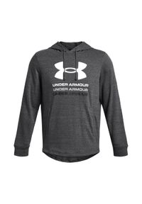 Bluza męska Under Armour Rival Terry Graphic Hood. Kolor: szary. Sport: fitness #1