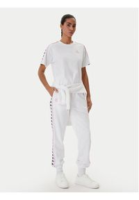 Kappa Spodnie dresowe Banda Adina 321Y8EW Biały Regular Fit. Kolor: biały. Materiał: bawełna #4