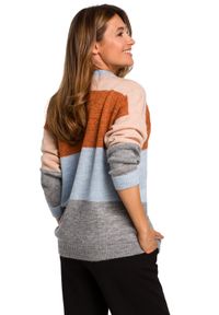 Style - Sweterek w szerokie pasy miękki z wełną. Materiał: wełna. Wzór: ze splotem. Styl: elegancki, klasyczny #3
