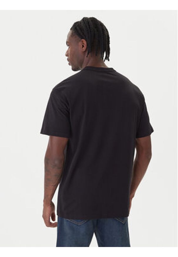 Versace Jeans Couture T-Shirt 79GAHT06 CJ00T Czarny Regular Fit. Kolor: czarny. Materiał: bawełna