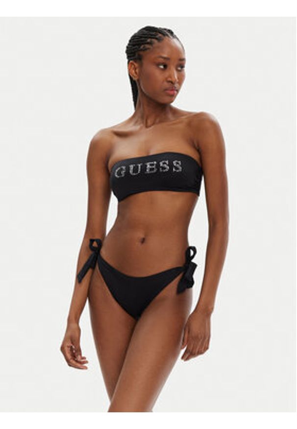 Guess Góra od bikini E5GJ56 LY00K Czarny. Kolor: czarny. Materiał: syntetyk