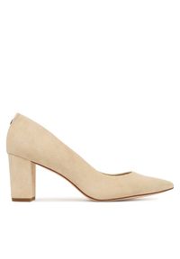 Lauren Ralph Lauren - LAUREN RALPH LAUREN Czółenka Kingad 802967743003 Beżowy. Kolor: beżowy. Materiał: skóra, zamsz