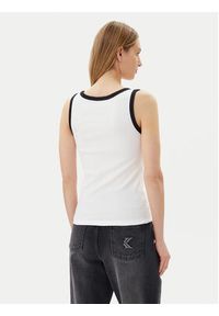 Pieces Top May 17154484 Biały Slim Fit. Kolor: biały. Materiał: bawełna #5