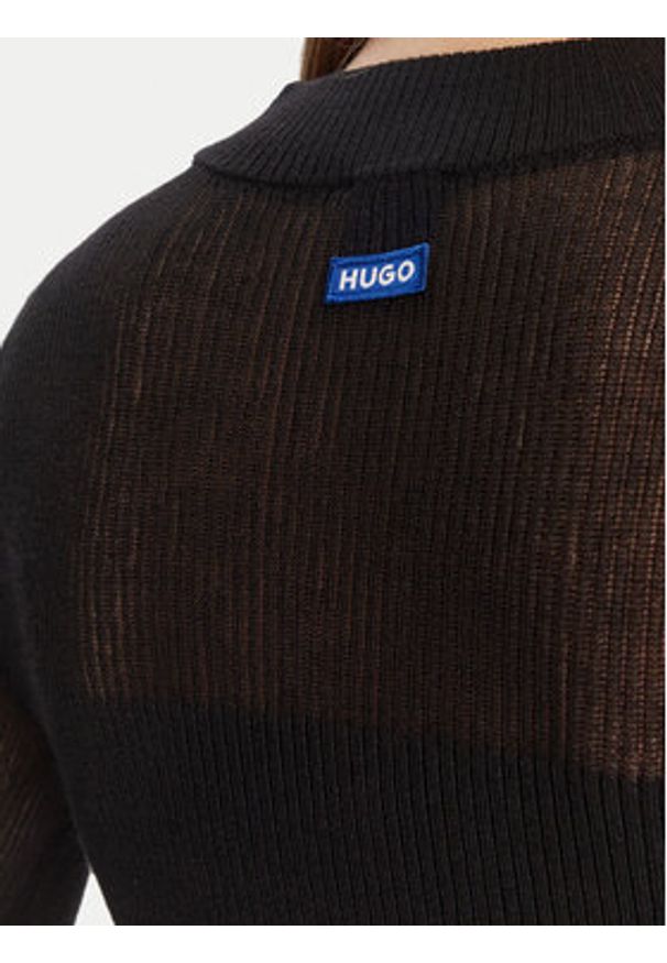 Hugo - HUGO Sweter Slumy_B 50543045 Czarny Slim Fit. Kolor: czarny. Materiał: wiskoza