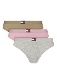 TOMMY HILFIGER - Tommy Hilfiger Komplet 3 par fig klasycznych UW0UW06141 Kolorowy. Materiał: bawełna. Wzór: kolorowy