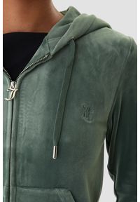 Juicy Couture - JUICY COUTURE Zielona bluza damska Gold Robertson Hoodie, Rozmiar XS. Kolor: zielony #5