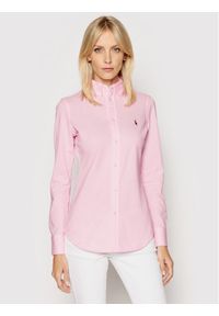 Polo Ralph Lauren Koszula Heidi 211664427002 Różowy Slim Fit. Typ kołnierza: polo. Kolor: różowy. Materiał: bawełna