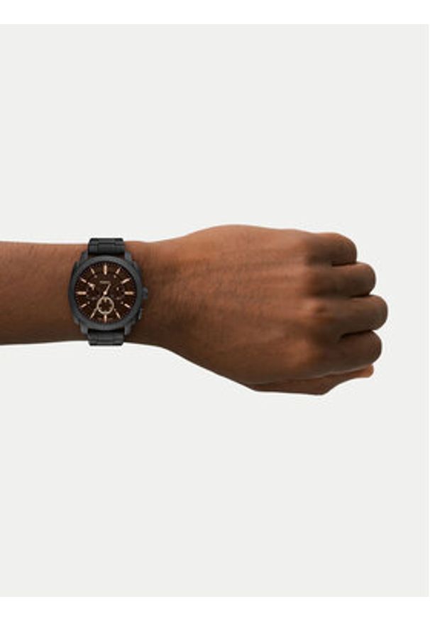 Fossil Zegarek Machine Chronograph FS6097 Czarny. Kolor: czarny