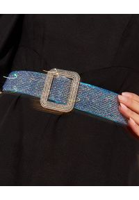 BENEDETTA BRUZZICHES - Niebieski kryształowy pasek Venus. Kolor: niebieski. Styl: elegancki
