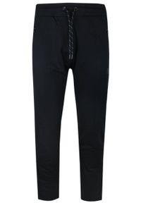 Spodnie Dresowe, Męskie - Pako Jeans - Czarne. Kolor: czarny. Materiał: bawełna
