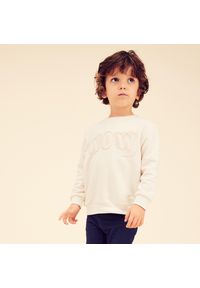 DOMYOS - Bluza dziecięca Domyos Baby Gym. Kolor: beżowy. Materiał: materiał, poliester, elastan, bawełna