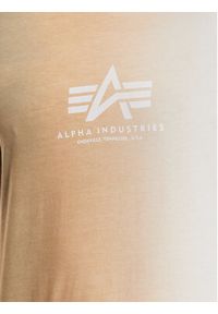 Alpha Industries T-Shirt ML Batik T 136502 Beżowy Regular Fit. Kolor: beżowy. Materiał: bawełna #3