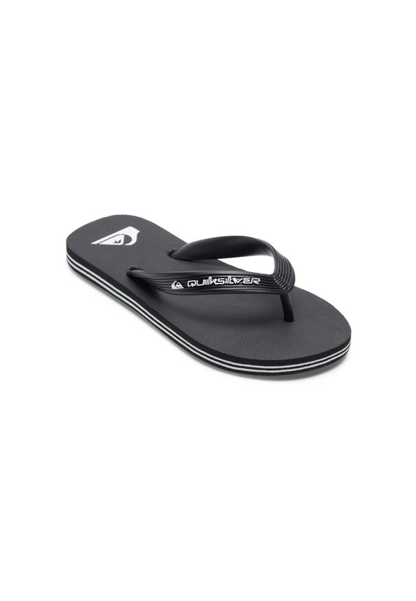 Quiksilver - Klapki dla Chłopcy MOLOKAI CORE Czarny. Kolor: brązowy, zielony, wielokolorowy. Materiał: guma, syntetyk, materiał