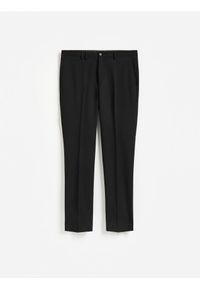 Reserved - Garniturowe spodnie slim fit - czarny. Kolor: czarny. Materiał: tkanina, wiskoza #1