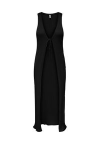 only - ONLY Kardigan Meddi 15347887 Czarny Regular Fit. Kolor: czarny. Materiał: wiskoza