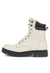 Tommy Jeans Botki Tjw Lace Up Boot EN0EN02314 Beżowy. Kolor: beżowy. Materiał: skóra