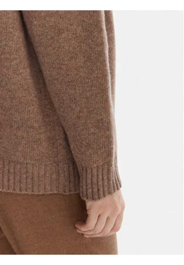 Weekend Max Mara Golf Borgia 2525366112 Brązowy Relaxed Fit. Typ kołnierza: golf. Kolor: brązowy. Materiał: wełna